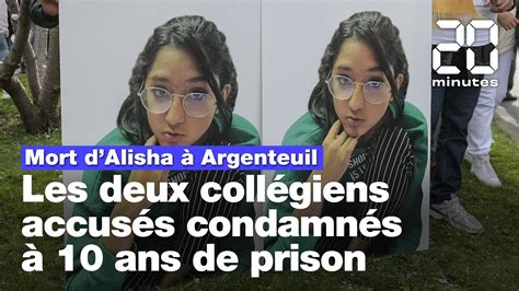 meurtre argenteuil|Mort dAlisha : deux adolescents condamnés à 13 et 10 ans de。